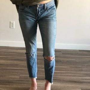 Free People low rise cut off jeans